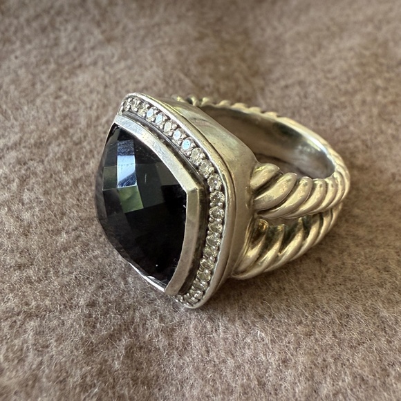 DAVID YURMAN ALBION RING, ONYX & DIAMOND - Picture 5 of 11